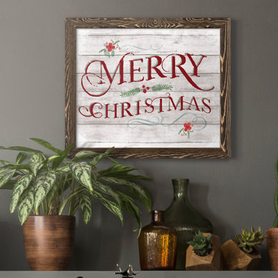 «Merry Christmas», reproduction d'art textuel sur toile