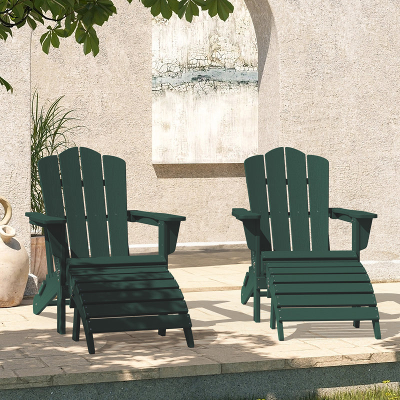 Repose-pieds Wolir Classic Adirondack, Vert foncé