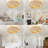 Boho Caged Ceiling Fans with Lights Flush Mount, Layered Rattan Ceiling Fan with Light Remote Control with Reversible 6 Speeds for Bedroom, Nursery, Living Room