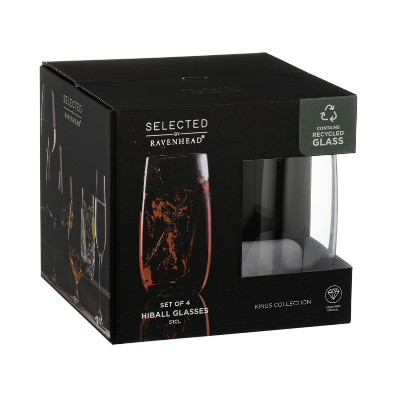 Ravenhead Kings Highball 510ml Glass Set