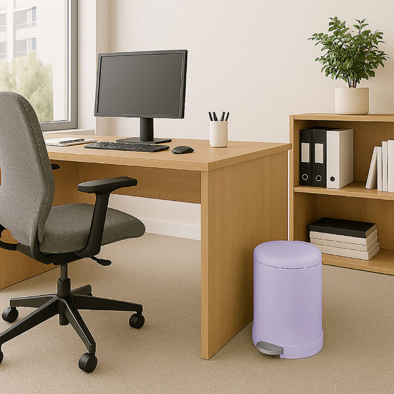 Petite poubelle ronde Glad 1,2 gallon, Mauve