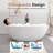 65'' x 29'' Freestanding Soaking Solid Surface Bathtub-87884906