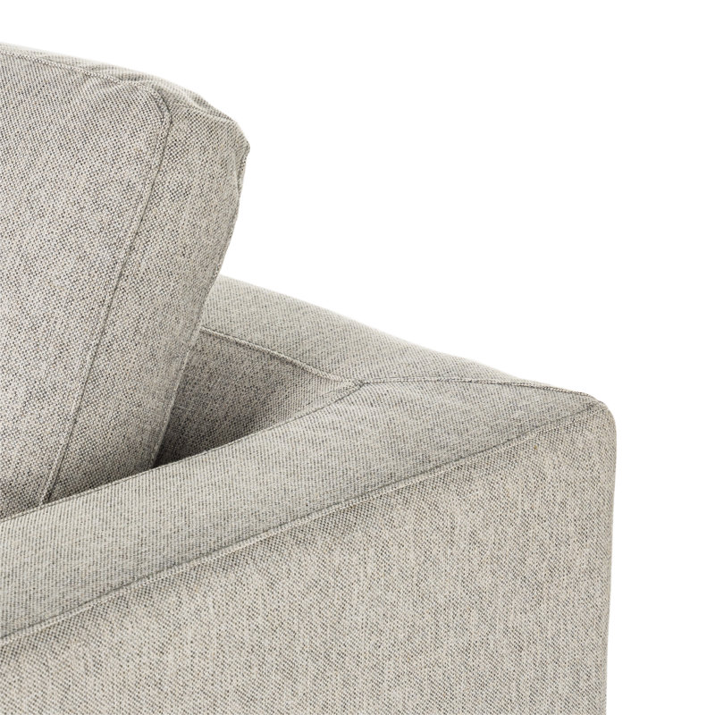 Colt Sectional, Left Hand Facing, Aldred Silver Polyester Blend