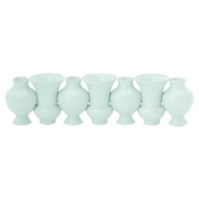 Vase en forme de bourre Chinoise - blanc craquelé