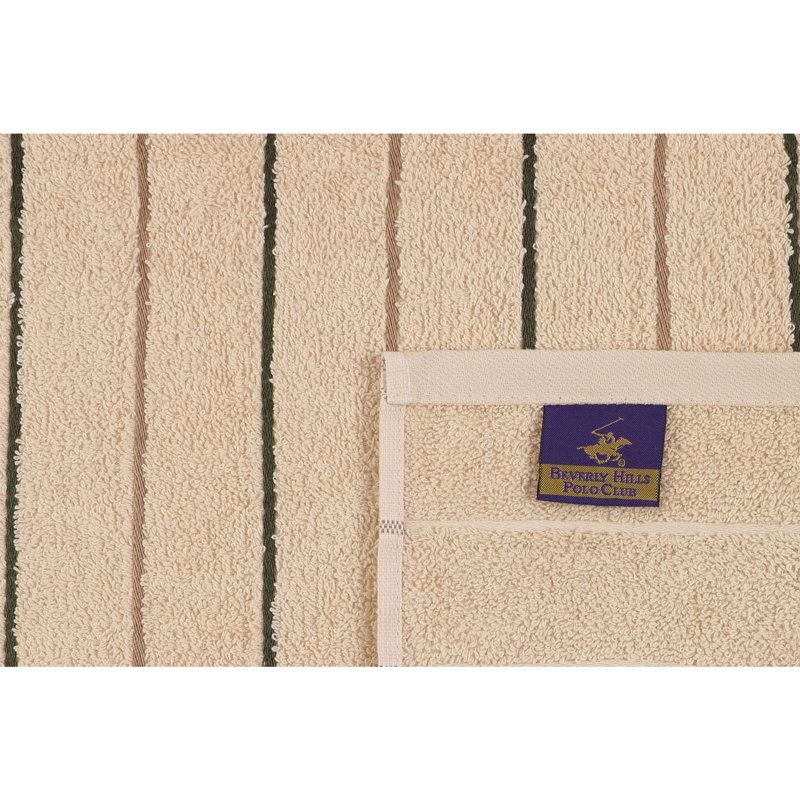 Cotton Bath Towel, Khaki/Cream