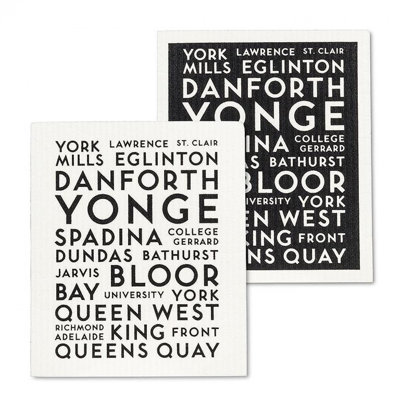 Set Of 2 Toronto Streets Dishcloth