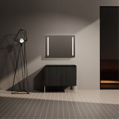 36" Freestanding Bathroom Vanity, Dark Oak - Vanity 36", Scratch- Coating