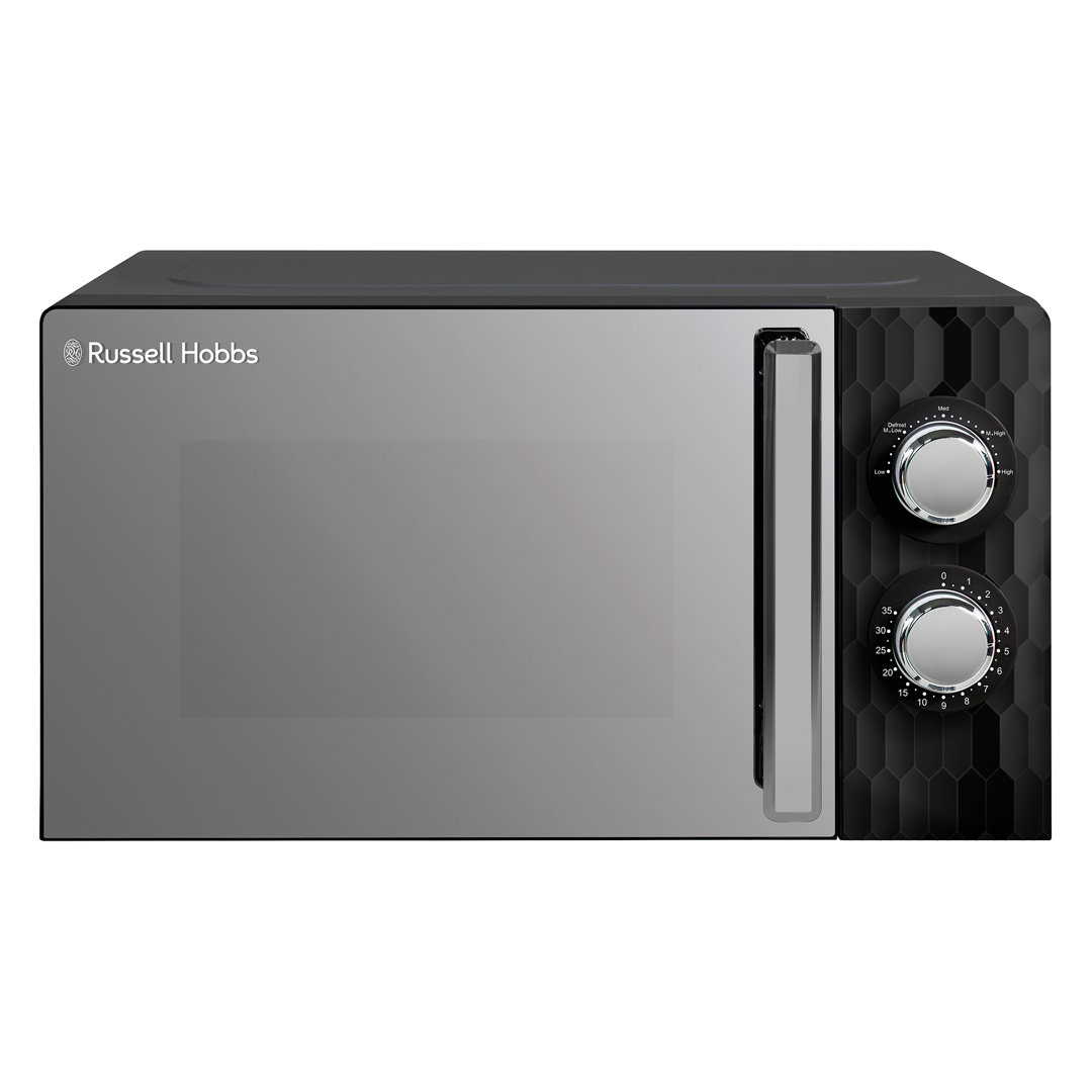 Russell Hobbs Honeycomb RHMM715B 17 Litre 700W Black Solo Manual Microwave with 5 Power Levels, Integrated Timer and Defrost Function - Image 2