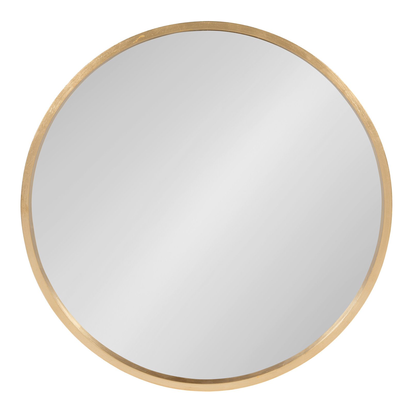 Arranjeet Modern Round Wall Mirror, 21.6" x 21.6", Gold