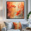 Art de poisson rouge corail orange - décoration murale art corail-106111850-136105425