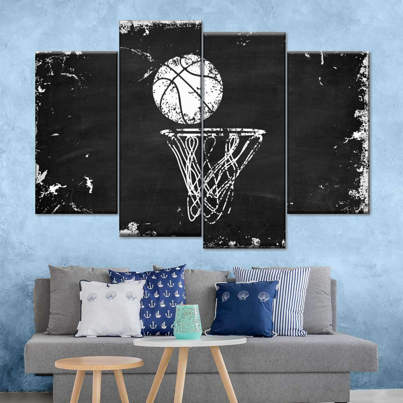 «Basketball Shot», reproduction sur toile, H 22 po x l 36 po x P 1 po