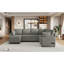 Lit confortable en forme de U avec rangement caché - gris et revêtement-121077306