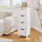 Space-Saving Bathroom Floor Cabinet with 4 Drawers and Vertical Storage