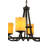 Abrielle 6 - Light Steel Dimmable Chandelier