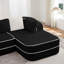 ELYSEES Right Chaise Sofa W/Pillows Teddy Fabric-1456496310
