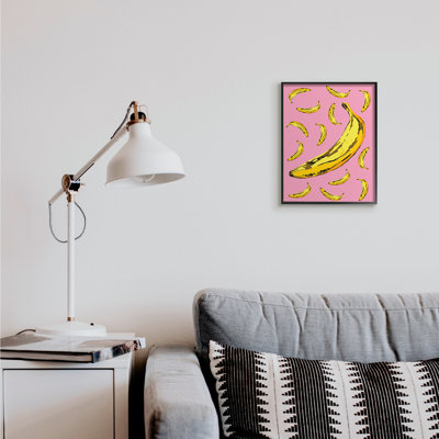 Bananes mûres fantaisistes, fruits tropicaux, jaune, rose