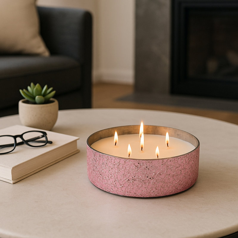 Bougie décorative en verre pour bougie décorative de salon - Bougie décorative moderne pour la chambre à coucher, une table basse ou une bibliothèque