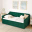 Lit de jour simple en tissu de velours avec lit gigogne escamotable-1880235757