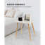 Petite table d'appoint, table de chevet moderne pour salon, chambre, balcon ou bureau, idéale pour les petits espaces. Montage facile. Finition en marbre blanc.