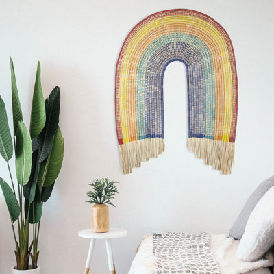 Handmade Boho Landscape & Nature Wall Decor on Palm Leaves