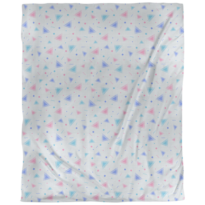 Tissu de 90, Bleu / rose, L 58 po x l 36 po, Sergé de coton
