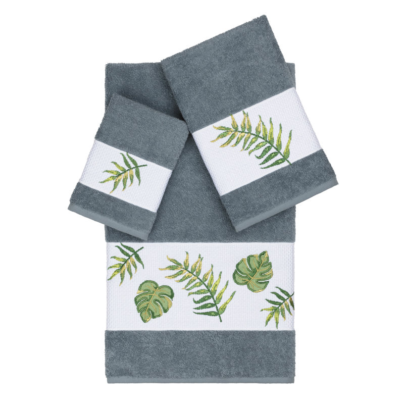 Ensemble de serviettes 3 pièces Zoe, Bleu sarcelle