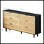 Armoire de rangement 59,6 po à 6 tiroirs avec tiroir en rotin