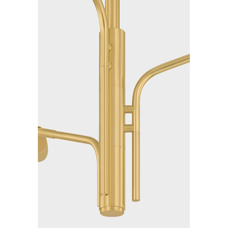Levin Chandelier in Aged Brass, 18.5" H x 40" W x 40" D, 3 Lights
