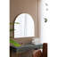 Miroir arqué 33 po x 31 po avec cadre en fer doré pour la salle de bain, la chambre à coucher et le vestibule