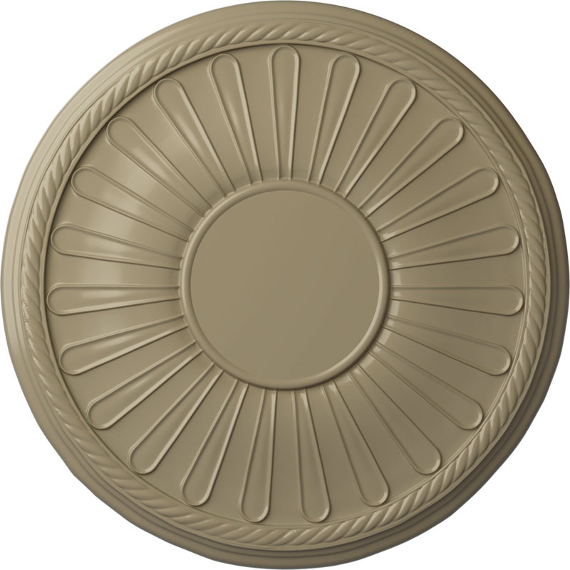 19 médaillon de plafond L 7 7/8 po x P 1 1/4 po Leandros (convient aux auvents jusqu'à 6 3/8 po), Désert de Gobi