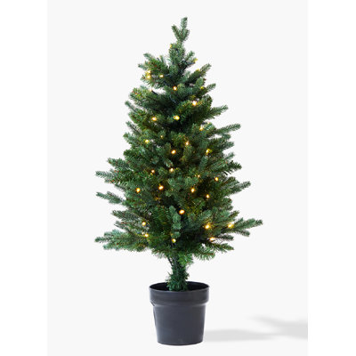 Mini arbre de noël artificiel pin vert 3 pi avec 100 lumières blanches