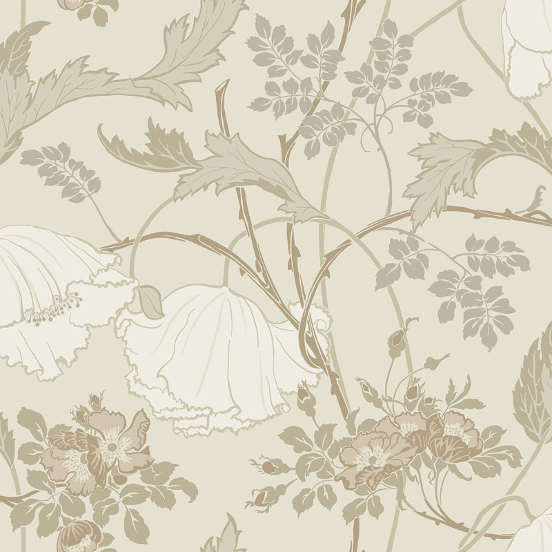 Papier peint Gwendolyn, Neutre / corail