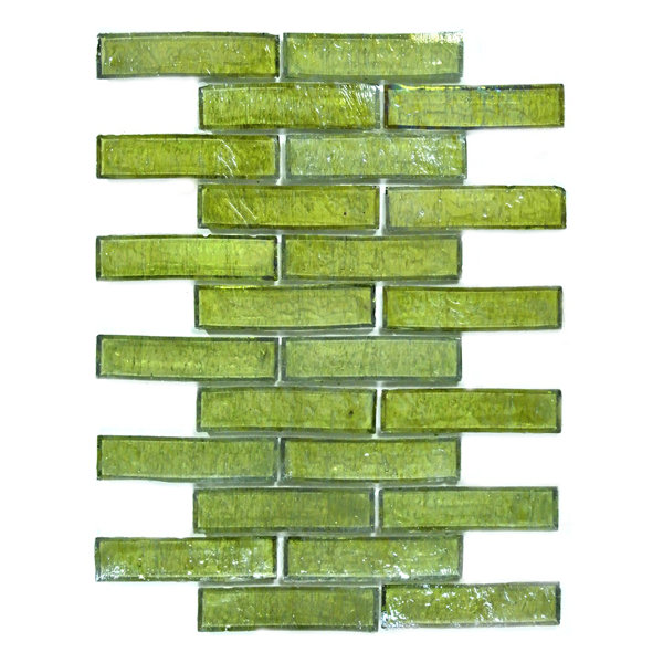 Bamboo 1" x 4" Glass Brick Joint Mosaic Wall Tile