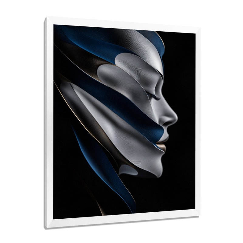Brooker - Fashion Wall Art Prints, H 44 po x l 34 po, Reproduction encadrée sans passe-partout, Blanc