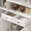 Armoire de cuisine Fairbank de 78,7 po de hauteur avec portes vitrées, 2 tiroirs et étagères réglables