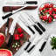 Couteau quatre étoiles à pointe creuse Santoku-11830498