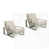 Beige Cushion/Silver Frame