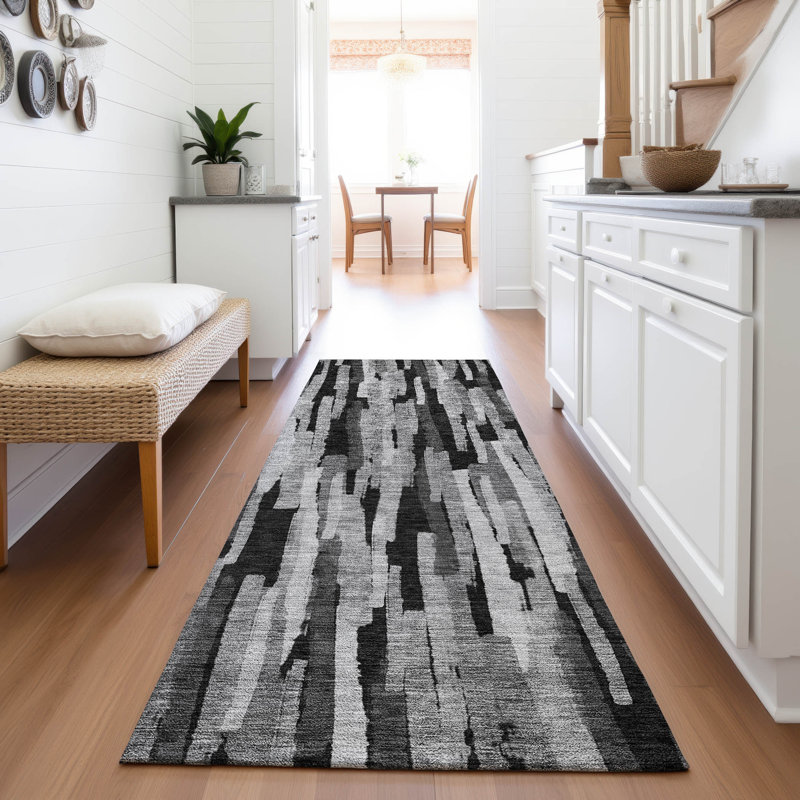Premium Machine Washable Dahl AMF1079 Stripes Rug, Runner 2'3" x 7'6"