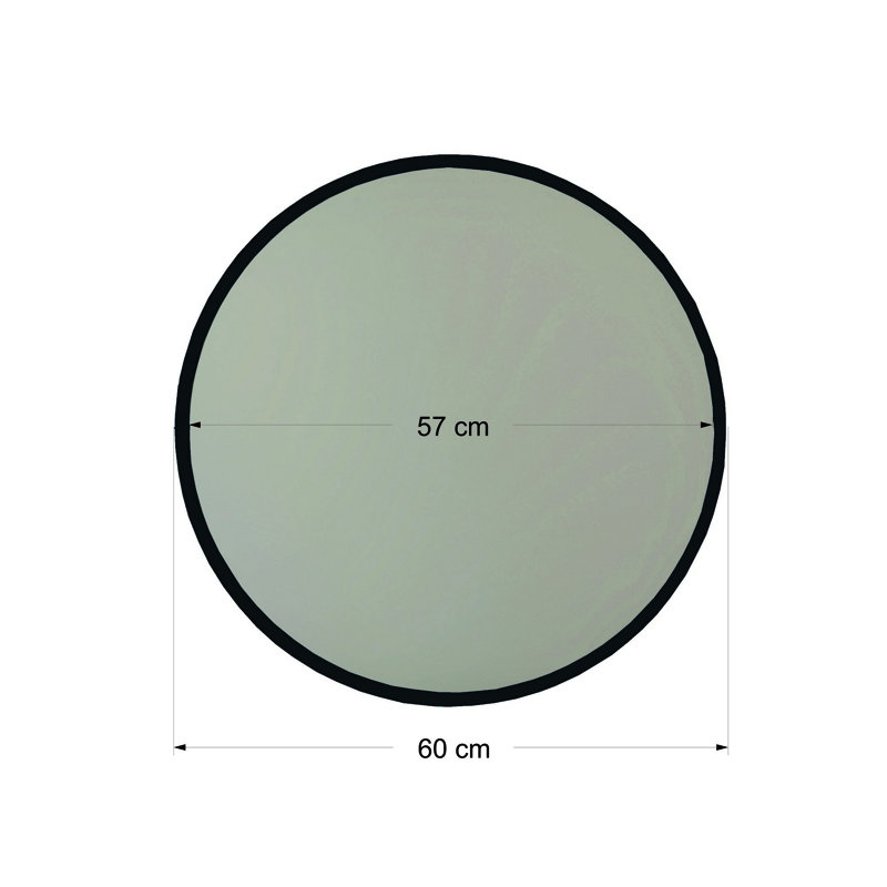 Miroir décoratif biseauté Floralee, Noir