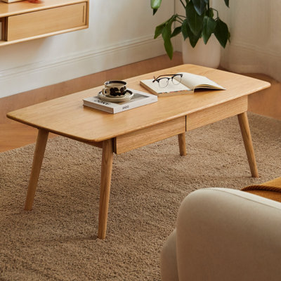 Table basse en bois massif avec rangement Karger