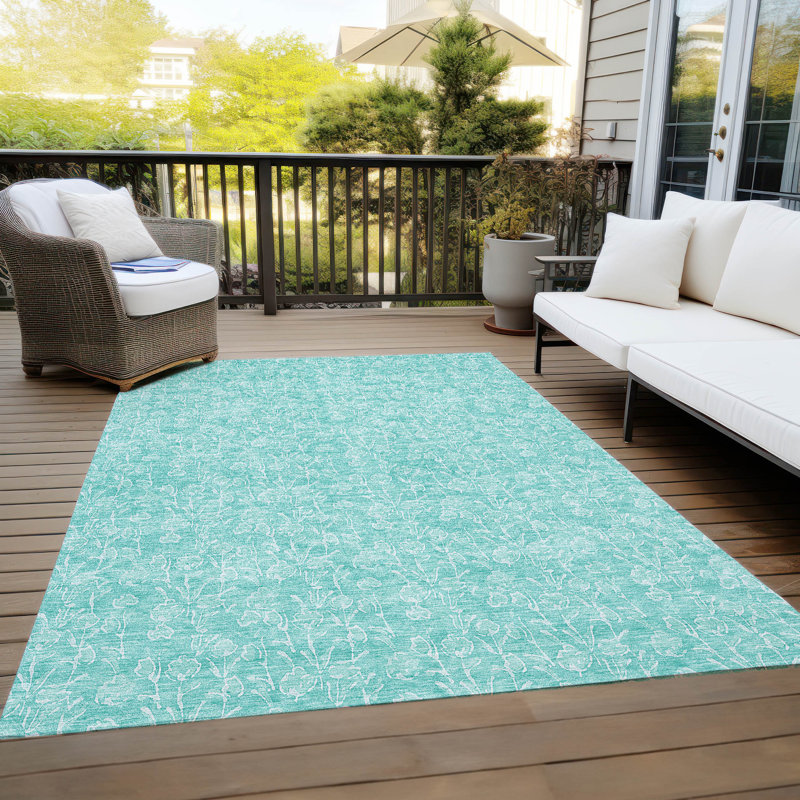 Tapis intérieur / extérieur Lavonia avec envers antidérapant, Rectangle 3 pi x 5 pi