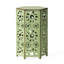 Table d'appoint en fer découpé craquelé - P 14,23 po x l 14,23 po x H 22,22 po-1862177180-1862177251