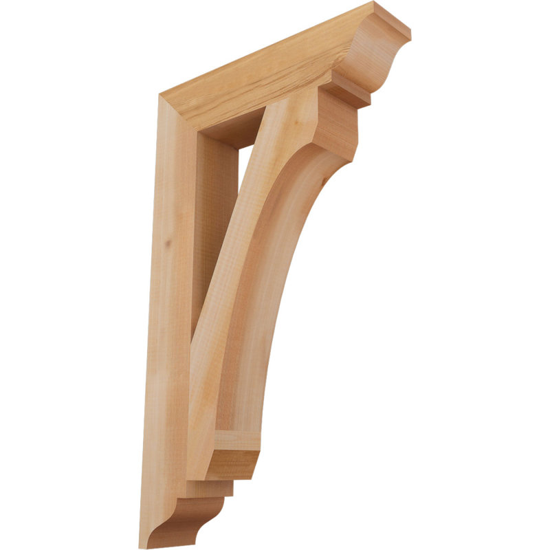 Support en bois rustique traditionnel BKTLEC01, Cèdre rouge de l'Ouest (lisse), H 30 po x l 3,5 po x P 18 po