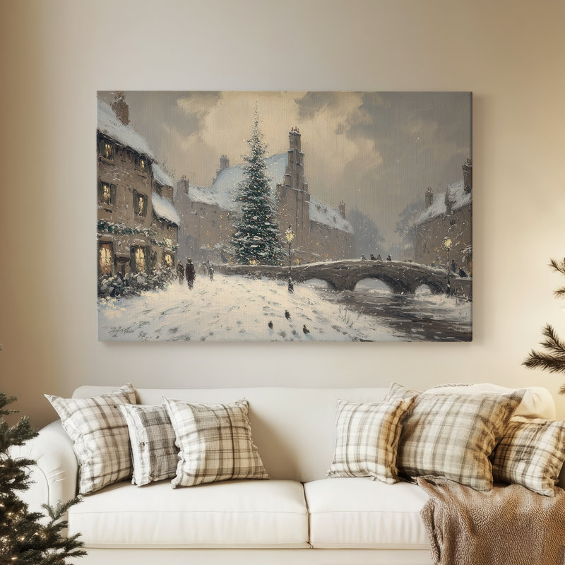 Pale Winter Snow Whisper - toile tendue avec châssis de qualité supérieure, H 32 po x l 48 po