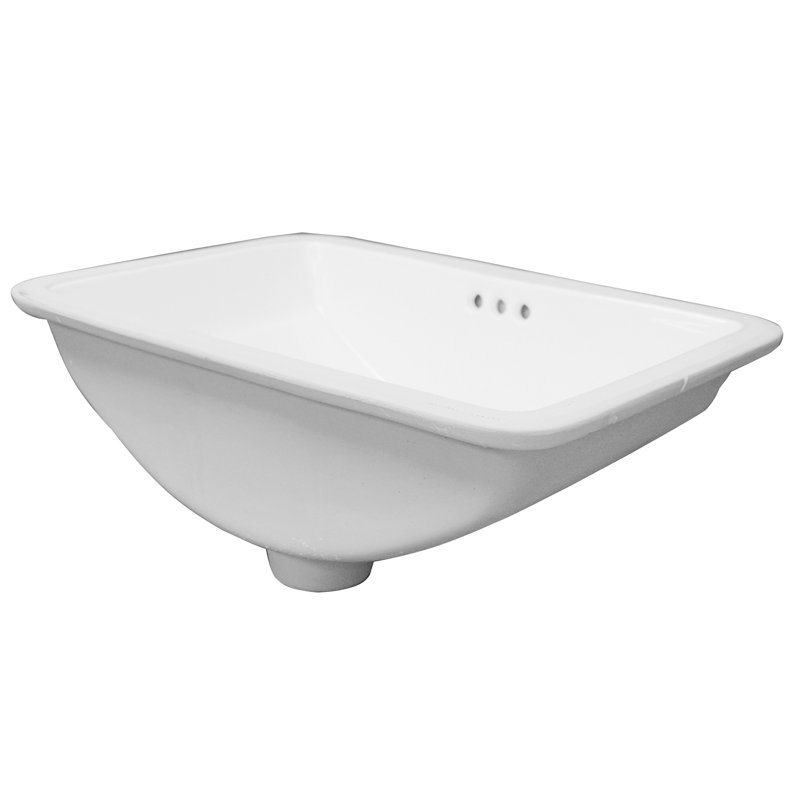 Barclay 14.75'' Vitreous China Rectangular Bathroom Sink with Overflow