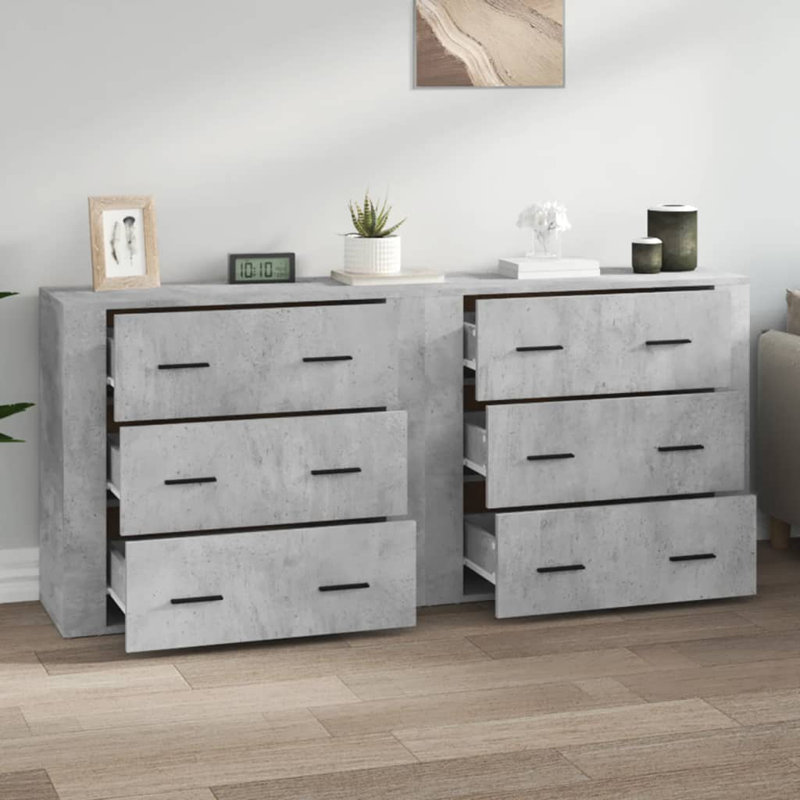 Lauritz 33 cm W Display Cabinet, Concrete Grey