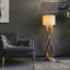 Lampe sur pied en bois massif nordique H 62,99 po x l 15,75 po - Lumière décorative Wabi-Sabi pour le salon à côté du canapé