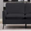 Fauteuil d'appoint en cuir noir avec patte de chat, canapé simple rembourré luxueux rétro de couleur nordique, causeuse décontractée pour le balcon du salon et la chambre à coucher-2113822062