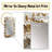 Gold African Woman Silhouette Basswoo II - Amercian Basswood Mirror, Gold Decorative Wall Mirror, Printed Metal Art-291739096