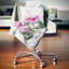 Tige rose rose avec éclaboussures de peinture - coussin imprimé floral-30746162-30746165